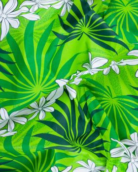 Polynesian Fabric MOENAU Green - Tissushop